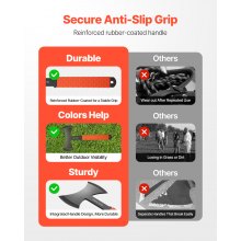 VEVOR Juego de Hachas Arrojadizas 3 Piezas de Doble Filo 302,3 mm con Funda