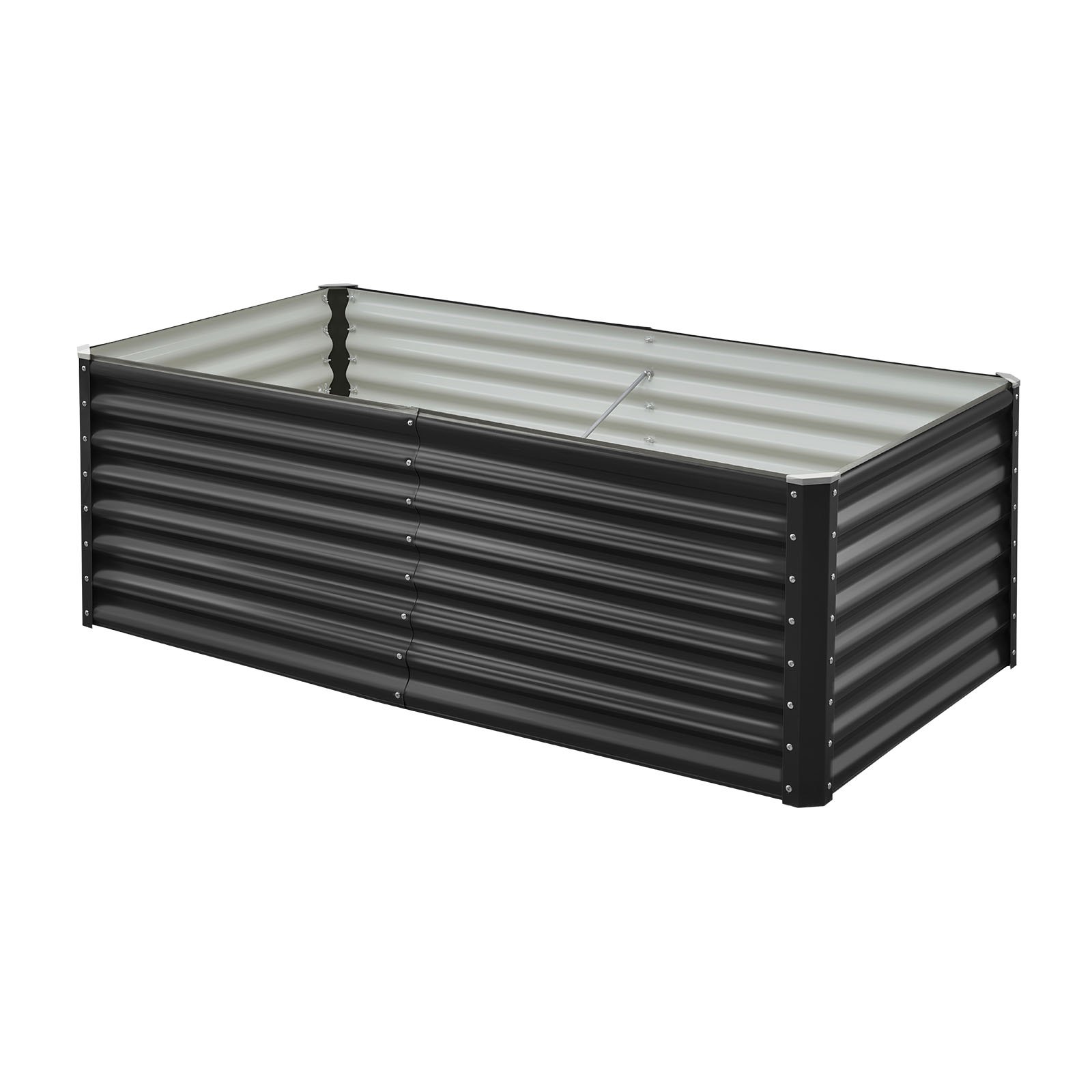 VEVOR Cama Elevada de Jardín 180 x 90 x 60 cm Rectangular, Jardinería Elevada de Metal con Base Abierta para Cultivo de Flores Plantas Hierbas Huerto con Accesorios para Jardín Terraza Patio Balcón