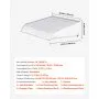 VEVOR Toldo para Exterior, Área de Protección Solar de 1016 x 1066 mm Toldo de Aleación de Aluminio Resistente a la Oxidación con Voladizo Compatible para Puerta de 0,8 m de Ancho de Exterior
