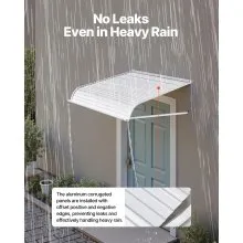 VEVOR Toldo de Aleación de Aluminio Área de Protección Solar 1016 x 1066 mm