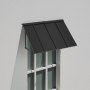 VEVOR window awning 112.5x61x61 cm, door canopy, awnings, roofing with triangular steel frame for doors, external rain & snow sun protection for doorways, windows, verandas, balconies