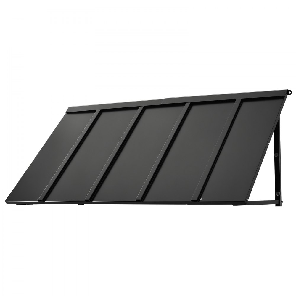 VEVOR Toldo para Exterior, Área de Protección Solar de 1430 x 610 mm Toldo de Acero con Recubrimiento en Polvo Resistente a la Oxidación con Voladizo Compatible para puerta de 1000 mm de Ancho