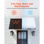 VEVOR Toldo de Acero Área de Protección de 1430 x 610 mm para Puerta de Patio