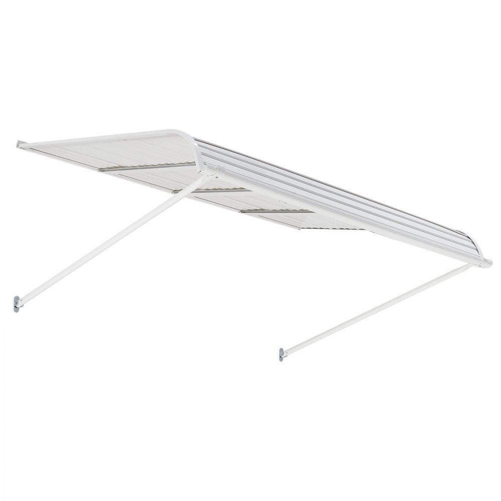 VEVOR Toldo para Exterior, Área de Protección Solar de 1524 x 1066 mm Toldo de Aleación de Aluminio Resistente a la Oxidación con Voladizo Compatible para Puerta de 1,2 m de Ancho de Exterior