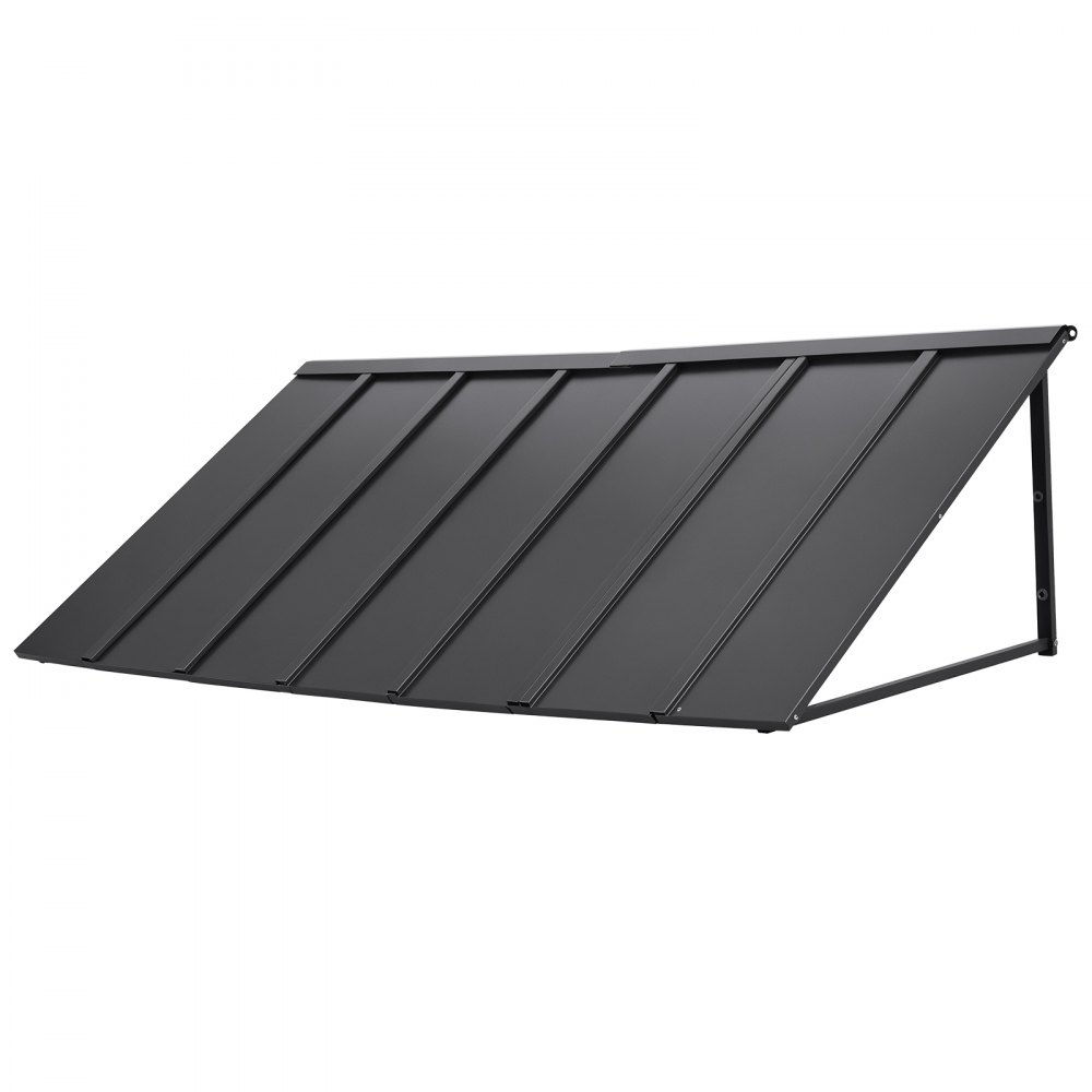 VEVOR Toldo para Exterior, Área de Protección Solar de 2032 x 910 mm Toldo de Acero con Recubrimiento en Polvo Resistente a la Oxidación con Voladizo Compatible para puerta de 1670 mm de Ancho