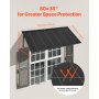 VEVOR Toldo de Acero Área de Protección de 2032 x 910 mm para Puerta de Patio