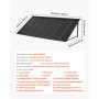 VEVOR Toldo para Exterior, Área de Protección Solar de 2032 x 910 mm Toldo de Acero con Recubrimiento en Polvo Resistente a la Oxidación con Voladizo Compatible para puerta de 1670 mm de Ancho