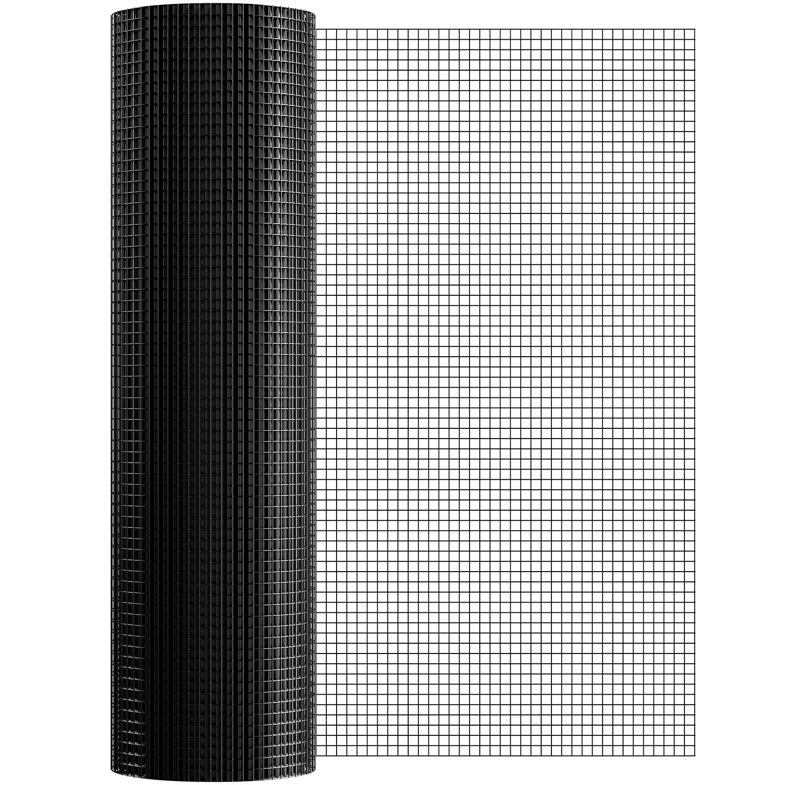 VEVOR Wire Mesh 910 x 15240 mm Galvanized Wire Fence 19 Gauge Wire Mesh Fence Roll, Vinyl Coated Metal Wire Mesh for Chicken Coop Barriers, Rabbit and Snake Fences, Poultry Enclosures