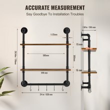 VEVOR Estantería Industrial de Tubos Metal de 2 Niveles 630 x 205 x 770 mm Negro