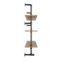 VEVOR Estantería industrial de tubos, 3 niveles, 48 x 9,84 pulgadas, soporte de madera rústica flotante para montaje en pared, estante de exhibición, soporte para artículos diversos para cocina, dormitorio, baño, sala de estar, color negro