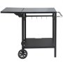 VEVOR Carrito de Comedor para Barbacoa al Aire Libre con Estante Doble, Mesa Móvil de Preparación de Alimentos para Barbacoa, Mesa de Hierro Plegable Multifuncional, Carros Modulares para Exteriores