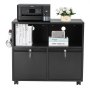 VEVOR 2 Drawers Metal File Cabinet, Lateral Filing Cabinet with Lock and Adjustable Hanging Rods, Wide Filing Storage Cabinets for Home and Office Fit Letter, A4, Legal Size File, Easy Assembly, Black
