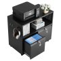 VEVOR 2 Drawers Metal File Cabinet, Lateral Filing Cabinet with Lock and Adjustable Hanging Rods, Wide Filing Storage Cabinets for Home and Office Fit Letter, A4, Legal Size File, Easy Assembly, Black