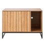VEVOR Armario de Almacenamiento para Caja de Arena para Gatos, Escondite con Rascador, con Patas de Metal, Apto para la Mayoría de Cajas de Arena, para Sala de Estar, 80 x 51 x 56,8 cm, Madera