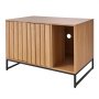 VEVOR Armario de Almacenamiento para Caja de Arena para Gatos, Escondite con Rascador, con Patas de Metal, Apto para la Mayoría de Cajas de Arena, para Sala de Estar, 80 x 51 x 56,8 cm, Madera