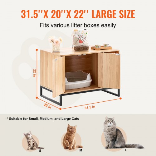 Arenero Para Gatos Relaxdays Mueble Arenero De Gato, Armario Con