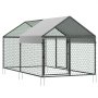 VEVOR Gallinero para Exterior, 1,0 x 2,0 x 1,0 m, Corral para Gallinas con Techo a Dos Aguas, con Cubierta Impermeable y 2 Puertas, Compatible con Ponedero de Madera, Gallinero Pequeño para 4-6 Pollos