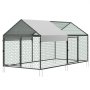 VEVOR Gallinero para Exterior, 1,0 x 2,0 x 1,0 m, Corral para Gallinas con Techo a Dos Aguas, con Cubierta Impermeable y 2 Puertas, Compatible con Ponedero de Madera, Gallinero Pequeño para 4-6 Pollos