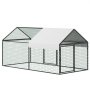 VEVOR Gallinero para Exterior, 1,0 x 2,0 x 1,0 m, Corral para Gallinas con Techo a Dos Aguas, con Cubierta Impermeable y 2 Puertas, Compatible con Ponedero de Madera, Gallinero Pequeño para 4-6 Pollos
