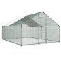 VEVOR Gallinero de Metal 3 x 4 x 2 m, Corral Grande para Gallinas con Cubierta, Cerramiento de Gallinero con Techo en Forma de Aguja con Cerradura de Seguridad para Patos, Conejos y Aves de Corral