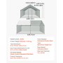VEVOR Gallinero para Exterior Grande, 3 x 4 x 2 m, Caseta para Gallinas con Techo a Dos Aguas y Puerta con Pestillo, Cubierta Impermeable, Marco de Acero Galvanizado, Jaula de Malla para Campo Granja