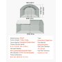 VEVOR Gallinero de Metal 3 x 4 x 2 m, Corral Grande para Gallinas con Cubierta, Cerramiento de Gallinero con Techo abuhardillado y Cerradura de Seguridad para Patos, Conejos y Aves de Corral