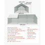 VEVOR Gallinero de Metal 3 x 6 x 2 m, Corral Grande para Gallinas con Cubierta, Cerramiento de Gallinero con Techo en Forma de Aguja con Cerradura de Seguridad para Patos, Conejos y Aves de Corral
