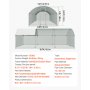 VEVOR Gallinero de Metal 3 x 6 x 2 m, Corral Grande para Gallinas con Cubierta, Cerramiento de Gallinero con Techo abuhardillado y Cerradura de Seguridad para Patos, Conejos y Aves de Corral