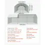 VEVOR Gallinero para Exterior Grande de 3 x 6 x 2 m, Caseta para Gallinas con Techo Semicircular, Cubierta Impermeable, Acero Galvanizado, Corral para Pollos Patos Ganso Compatible con Campo Granja