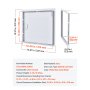 VEVOR Trampilla de Inspección 315x315 mm de Acero Galvanizado, Puerta de Acceso para Paneles de Yeso, con Pestillo de Destornillador, para Instalación de Fontanería y Electricidad en Techos, Blanco