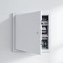 VEVOR Trampilla de Inspección 315x315 mm de Acero Galvanizado, Puerta de Acceso para Paneles de Yeso, con Pestillo de Destornillador, para Instalación de Fontanería y Electricidad en Techos, Blanco