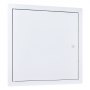 VEVOR Trampilla de Inspección 315x315 mm de Acero Galvanizado, Puerta de Acceso para Paneles de Yeso, con Pestillo de Destornillador, para Instalación de Fontanería y Electricidad en Techos, Blanco