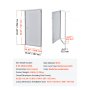 VEVOR Trampilla de Inspección para Paneles de Yeso, Puerta de Acceso de Acero Galvanizado 747x366 mm, con Pestillo de Destornillador, para Instalación de Fontanería y Electricidad en Techos, Blanco