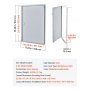 VEVOR Access Panel for Drywall, 64x44 cm Galvanized Steel Access Door, Easy Install Hinged Service Panel with Screwdriver Latch, for Ceiling Plumbing Electrical, 42x62 cm Cutout Size White