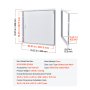 VEVOR Trampilla de Inspección para Paneles de Yeso, Puerta de Acceso de Acero Galvanizado 467,5 mm, con Pestillo de Destornillador, para Instalación de Fontanería y Electricidad en Techos, Blanco