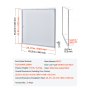 VEVOR Access Panel for Drywall, 64x64 cm Galvanized Steel Access Door, Easy Install Hinged Service Panel with Key, for Ceiling Plumbing Electrical, 62x62 cm Cutout Size White