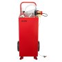 VEVOR Tanque de Combustible, Tanque Portátil 136,38 L Caudal Máximo de 32 L/min con Bomba Eléctrica, 2 Ruedas y 3 m Manguera Contenedor de Gasolina y Diésel para Autos, Cortacéspedes, Botes, Rojo