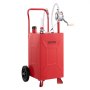 VEVOR Carro de Combustible de 75,7 L con Depósito de Diésel y Gasolina, Bomba Manual, Tanque de Combustible con 2 Ruedas, Acero al Carbono, para Cortacéspedes, Coches, Tractores, Garaje, Exterior