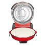 VEVOR Horno de Pizza Eléctrico de 1200 W, con Piedra de Cordierita, Control de Temperatura 5 Niveles, Ventana de Visualización para Una Cocción Precisa, hasta 420 °C, Rojo, 380 x 350 x 190 mm