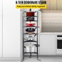 VEVOR Soporte para Utensilios de Cocina 6 Niveles Estante Vertical para Almacenamiento de Cocina, Soporte para Almacenamiento de Cocina 21 lbs de Acero al Carbono para Sartenes, Ollas, Cestas, Grafito