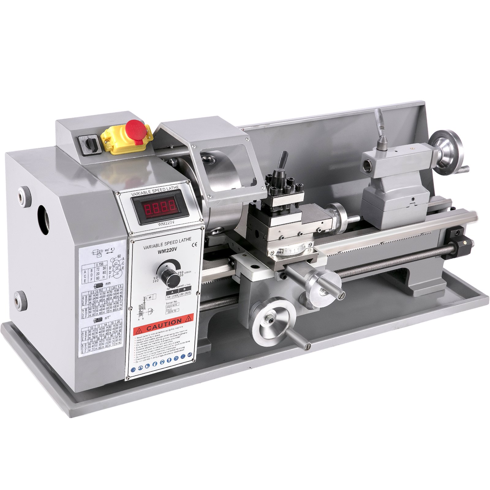 Mini Torno De Metal 220 X 400mm Máquina Para Trabajao De Metal 2250 Rpm 1100 Kw