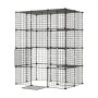 VEVOR Jaula de Metal para Gatos de 4 Niveles 104,1x71,1x139,7 cm Recinto, de Alambre Metálico, Conectores Reforzados, Parque para Gatos de Interior, Casa de Mascotas para Descansar Jugar Explorar
