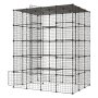 VEVOR Cat Cage 5-Tier 139.7x104.1x175.2 cm DIY Cat Playpen Indoor Enclosure, Detachable Metal Wire Kennel Crate with 5 Doors, Large Exercise Place Ideal for 2-3 Cats, Kittens and Small Animals, Black