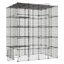 VEVOR Cat Cage 5-Tier 139.7x104.1x175.2 cm DIY Cat Playpen Indoor Enclosure, Detachable Metal Wire Kennel Crate with 5 Doors, Large Exercise Place Ideal for 2-3 Cats, Kittens and Small Animals, Black