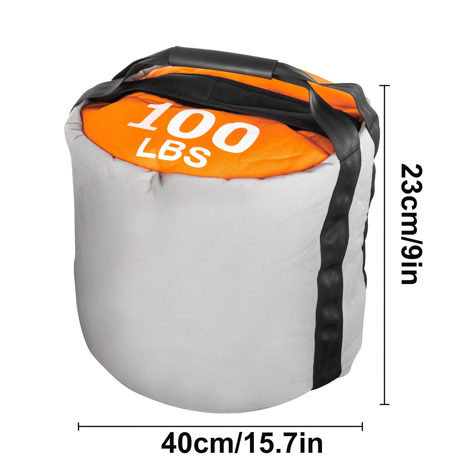 VEVOR Bolsa de Arena para Fitness 100LBS / 45KG Sacos de Arena para Entrenamiento Puede Realizar Múltiples Ejercicios Como Peso Muerto Levantar Peso Color Orange