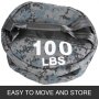 VEVOR Bolsa de Arena para Fitness 100LBS / 45KG Sacos de Arena para Entrenamiento Puede Realizar Múltiples Ejercicios Como Peso Muerto Levantar Peso Ponerse En Cuclillas Presionar Lanzar Limpiar Etc.