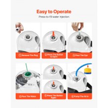 VEVOR Bolsa de Agua con Pesas para Estabilidad Entrenamiento Φ 230 x 870 mm
