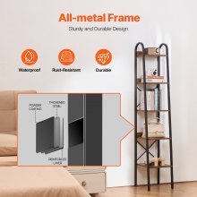 VEVOR Estantería de Metal de 30 x 34 x 170 cm de 5 Niveles con Estantes Abiertos