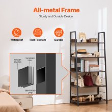 VEVOR Estantería de Metal de 70 x 35 x 150 cm de 5 Niveles con Estantes Abiertos