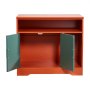 VEVOR Armario para Arena de Gatos, 792 x 430 x 710 mm, con Estante y Espacio de Almacenamiento, Caseta de Madera Moderna para Interiores, Compatible con la Mayoría de Areneros, Color Rojo y Verde
